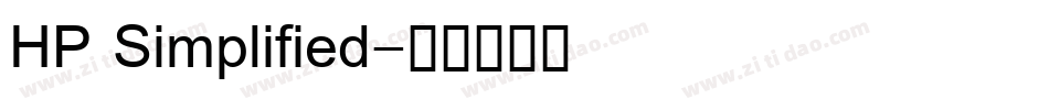 HP Simplified字体转换